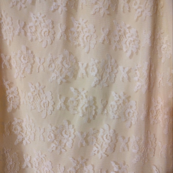 🔸💛🔸Divine Vintage 50's Buttercup Yellow Floral Lace & Satin Bow Slip - S/M - Picture 4 of 16